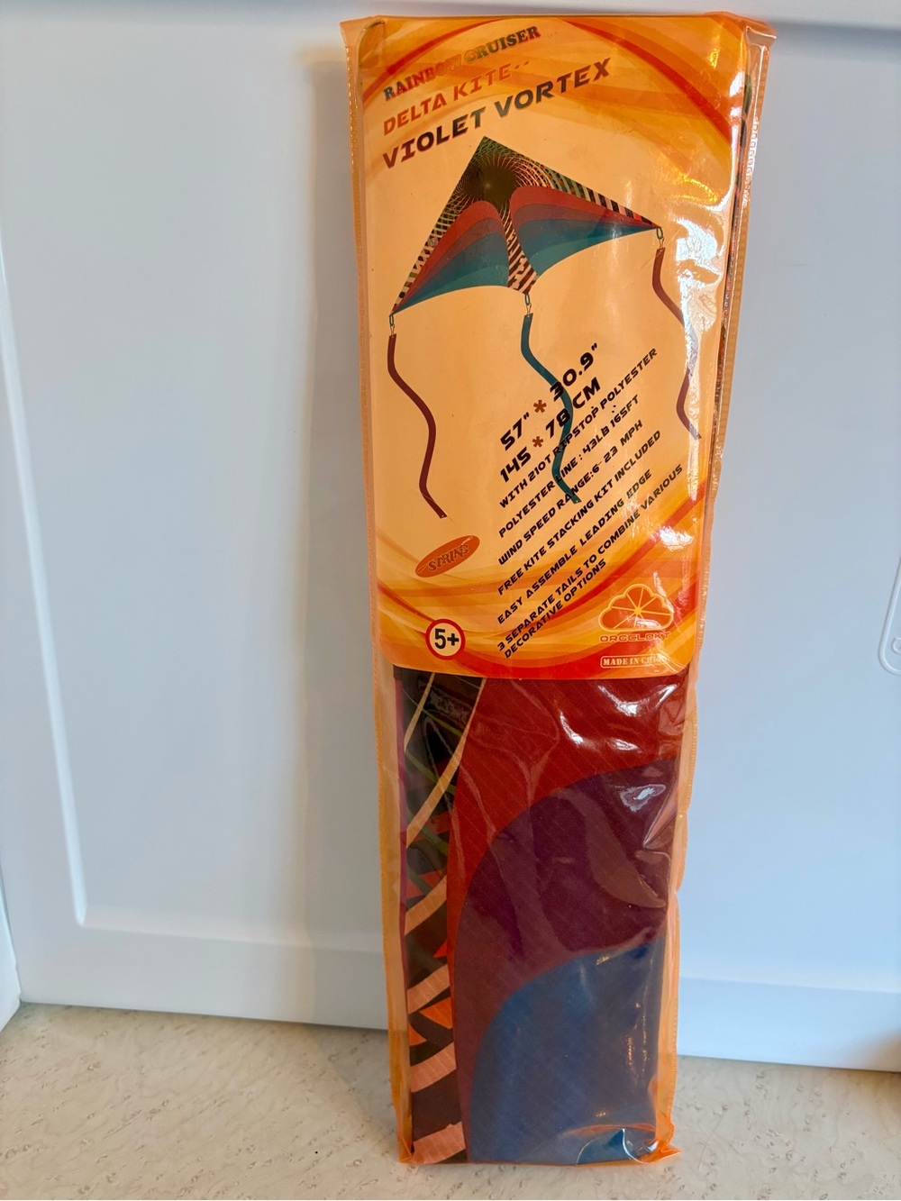 Delta Kite Violet Vortex Rainbow Cruiser